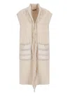 Herno Beige Warmy And Nylon Waistcoat In Natural