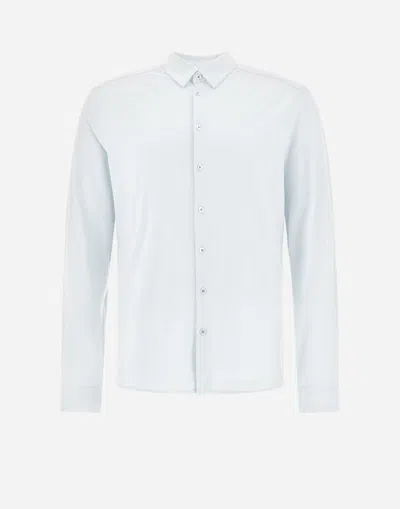Herno Resort Shirt In Soft Wool Jersey In White
