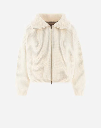 Herno Resort Cardigan In Infinity In White