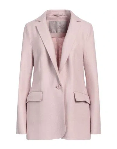 Herno Resort Woman Blazer Lilac Size 10 Virgin Wool In Pink