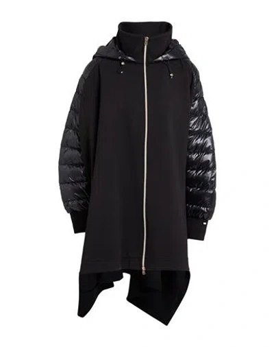 Herno Resort Woman Coat Black Size 8 Cotton, Polyamide, Viscose