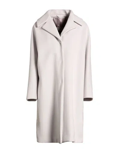 Herno Resort Woman Coat Light Grey Size 6 Wool, Cashmere In Gray