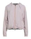 Herno Resort Woman Jacket Lilac Size 14 Polyamide, Elastane, Viscose, Cotton, Polyester In Pink