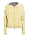 Herno Resort Woman Jacket Yellow Size 6 Polyamide, Elastane, Viscose, Cotton, Polyester In Yellow