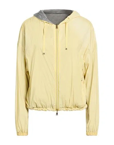 Herno Resort Woman Jacket Yellow Size 6 Polyamide, Elastane, Viscose, Cotton, Polyester