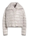 Herno Resort Woman Puffer Beige Size 8 Polyamide, Metallic Fiber In White