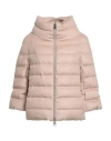 Herno Resort Woman Puffer Blush Size 6 Cashmere, Silk, Polyester, Polyamide In Pink