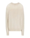 Herno Resort Woman Sweater Beige Size 10 Mohair Wool, Polyamide, Wool