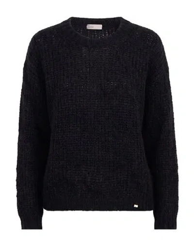 Herno Resort Woman Sweater Black Size 10 Mohair Wool, Polyamide, Wool