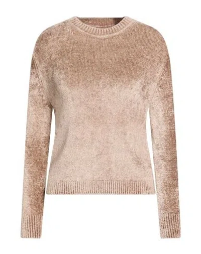 Herno Resort Woman Sweater Light Brown Size 12 Viscose, Polyamide, Cotton In Neutral