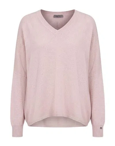 Herno Resort Woman Sweater Light Pink Size 8 Cashmere, Cotton, Viscose