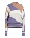 Herno Resort Woman Sweater Purple Size 10 Wool In Purple