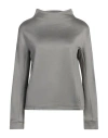 Herno Resort Woman Sweatshirt Grey Size 10 Viscose, Cotton, Synthetic Fibers, Wool, Metallic Fiber In Grey