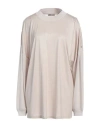 Herno Resort Woman T-shirt Beige Size 14 Nylon, Polyester, Virgin Wool, Cotton, Viscose