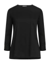 Herno Resort Woman T-shirt Black Size 16 Cotton, Elastane