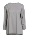Herno Resort Woman T-shirt Grey Size 10 Cotton, Elastane