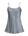 Herno Resort Woman Top Grey Size 8 Acetate, Viscose In Blue