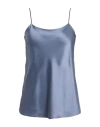 Herno Resort Woman Top Grey Size 8 Acetate, Viscose In Blue