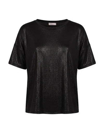Herno Resort Woman T-shirt Black Size 12 Viscose, Elastane