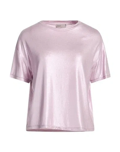 Herno Resort Woman T-shirt Lilac Size 8 Viscose, Elastane In Multi