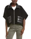Herno Resort Wool & Cashmere-blend Poncho In Black
