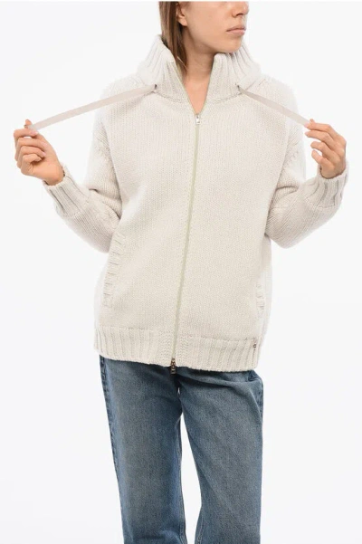 Herno Resort Wool Blend Pullover With Nylon Lining In Neutral