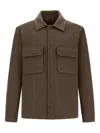 Herno Resort Shacket In Double Faced Pure Wool In Brown