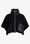 Herno Women Resort Poncho In Wool And Cashemre With Ultralight Nylon Details In Multi