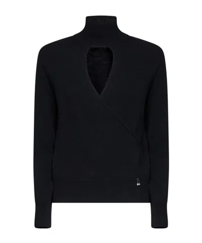 HERNO RESORT WRAP-EFFECT SWEATER