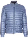 Herno Light Down Crewneck Jacket In Blue