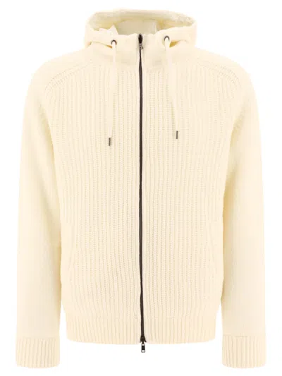 Herno Reversibile Sweater-style Jacket In White