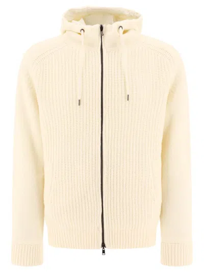 Herno Reversibile Sweater-style Jacket In White