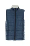 Herno Nylon Reversible Down Jacket High Neck In Blue