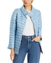 Herno Light Blue And Brown Down Jacket With Branded Buttons In Polyamide Woman In Blue/camel