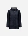 Herno Reversible A-shape Jacket In Nylon Ultralight In Blue Grey