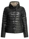 Herno Reversible Black Polyamide Polyamide Polyester Cotton Polyester Down Feather Short Down Jacket In Black