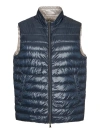HERNO REVERSIBLE BLUE AND BEIGE WAISTCOAT