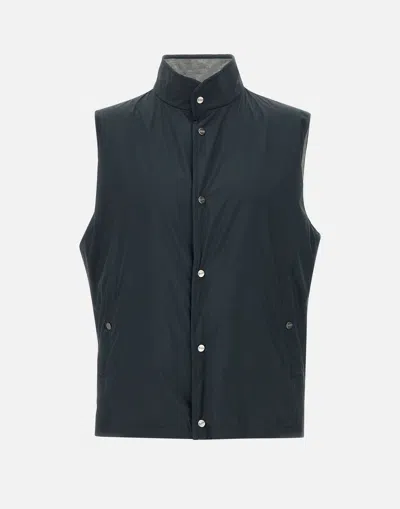 Herno Reversible Blue And Grey Gilet