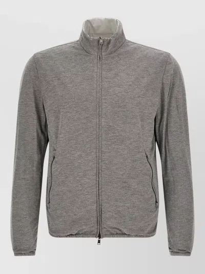 HERNO REVERSIBLE BOMBER JACKET ELASTIC CUFFS HIGH COLLAR