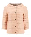 Herno Nylon Lightweight Reversible Cape In Orange