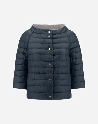 HERNO REVERSIBLE CAPE NYLON ULTRALIGHT