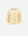 Herno Reversible Cape Nylon Ultralight In Yellow/chantilly