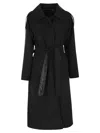 Herno Reversible Coat In Wool And Nylon Blend In Black