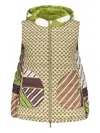Herno Allover Motif Printed Hooded Down Jacket In 绿色