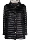 Herno Lightweight Quilted Grey Jacket With High Collar
