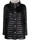 Herno Lightweight Quilted Grey Jacket With High Collar