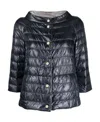 Herno Reversible Down Jacket In Blue