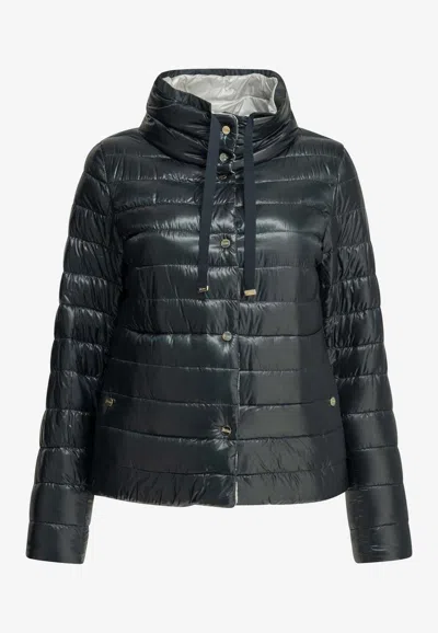 Herno Reversible Down Jacket In Black