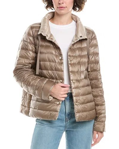 Herno Reversible Down Jacket In Brown