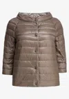 Herno Reversible Down Jacket In Brown